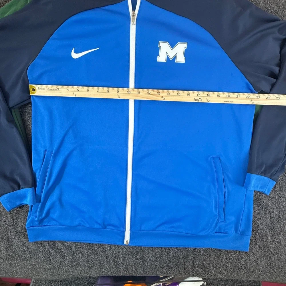 Nike Dri-FIT Mens XXL Slim Fit Track Jacket Blue Full Zip M Logo DA5474-480